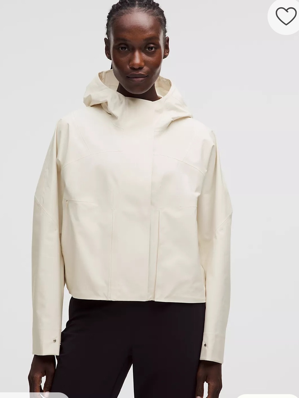 lululemon athletica Rain Chaser Jacket in Light Cream